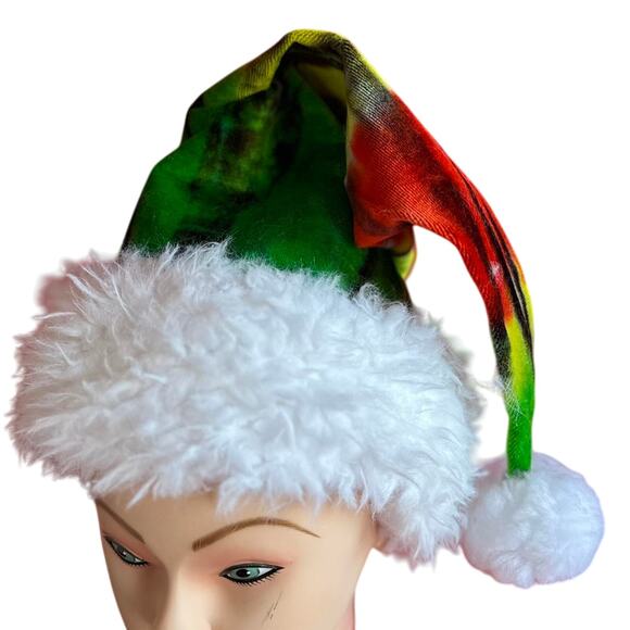 Handcrafted Tie-Dye Santa Hat - Picture 2 of 8